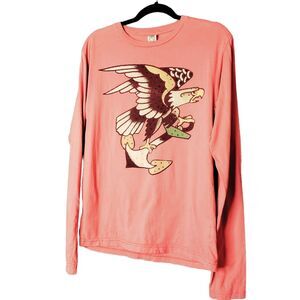 Ed Hardy Christian Audigier ANCHOR Eagle NEW Rhinestones Long Sleeve Tshirt M